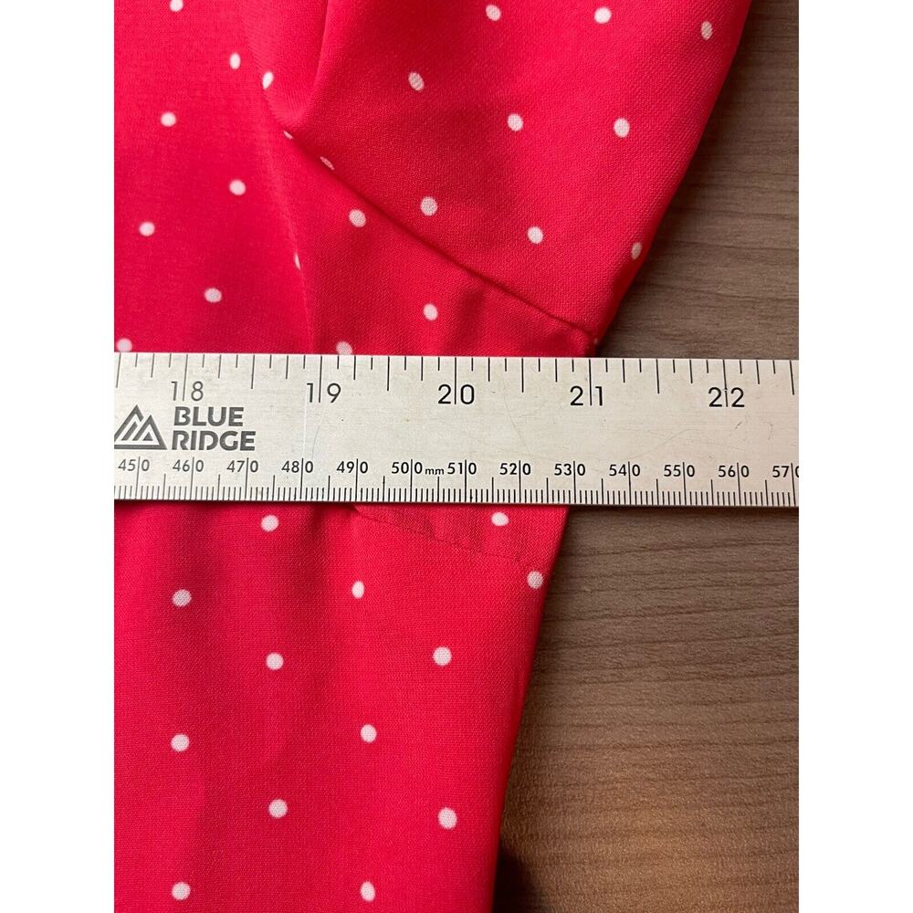 Laura Scott Button Down Shirt Womens PL LP Large Petite Red Polka Dot 3/4 Sleeve - Picture 5 of 7